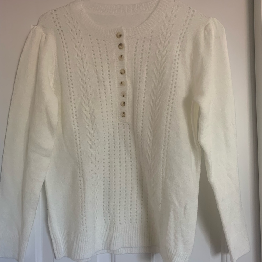 Snow White lightweight pullover sweater.